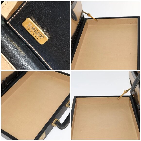 BALLY Attache Case Trunk Leather Black Auth - Picture 15 of 16